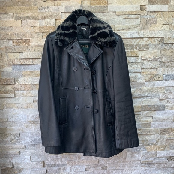 Danier Black Leather Lambskin Jacket, XS/S - Picture 2 of 6